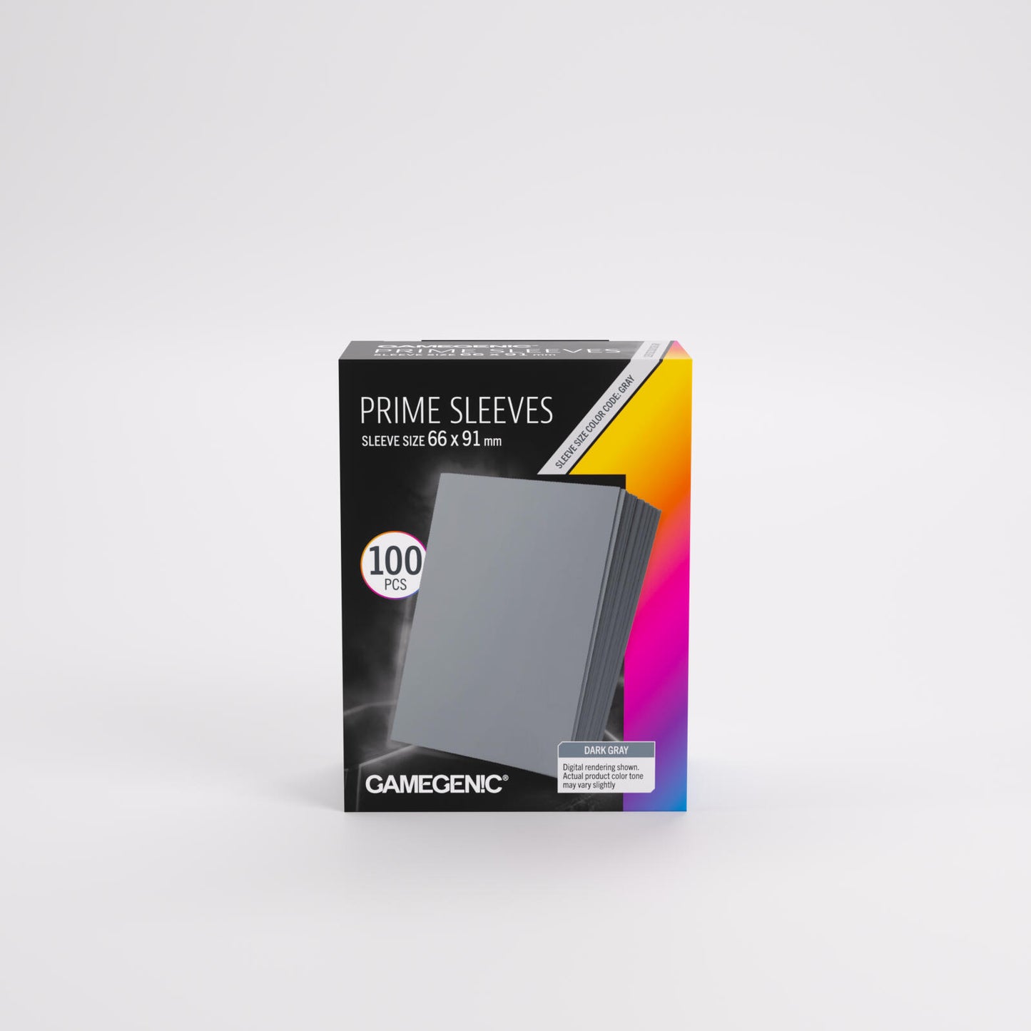 Gamegenic Prime Card Sleeves - Dark Gray (66mm x 91mm) (100 Sleeves Per Pack)