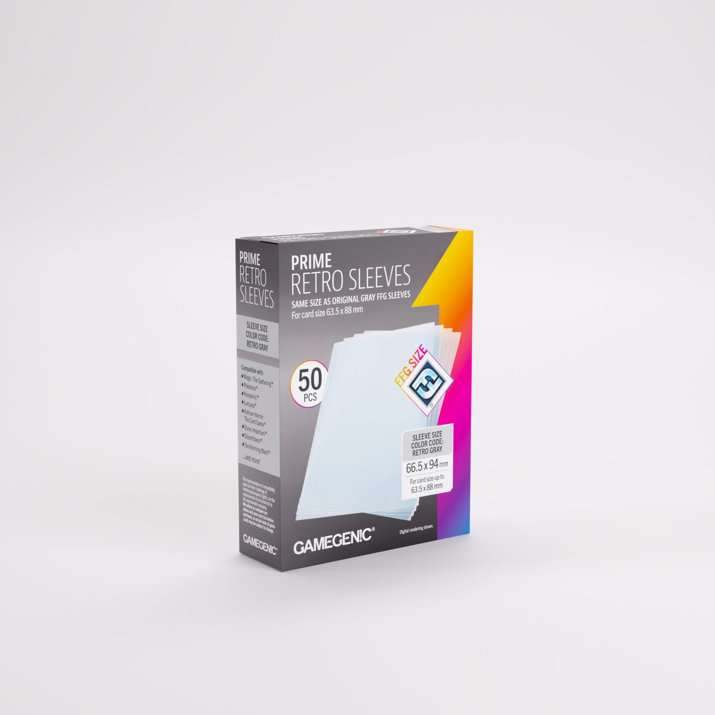 Gamegenic Prime Retro Card Sleeves - (66.5mm x 94mm) (50 Sleeves Per Pack)