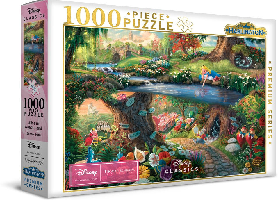 Harlington Thomas Kinkade PQ Disney Alice in Wonderland 1000 pieces