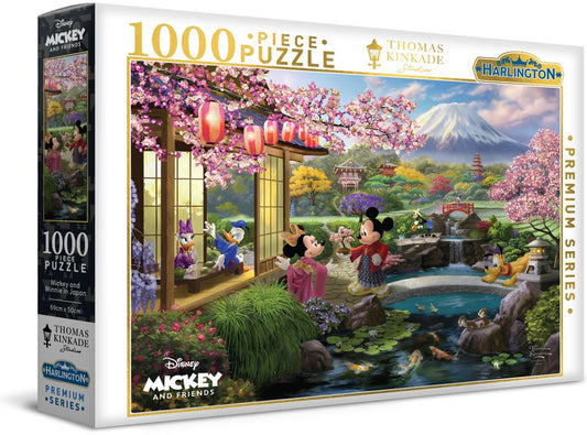 Harlington Thomas Kinkade Puzzle Disney Mickey and Minnie in Japan 1,000 Pieces