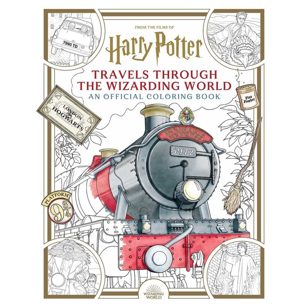Coloring Book: Hp Travels Through The Wizarding World