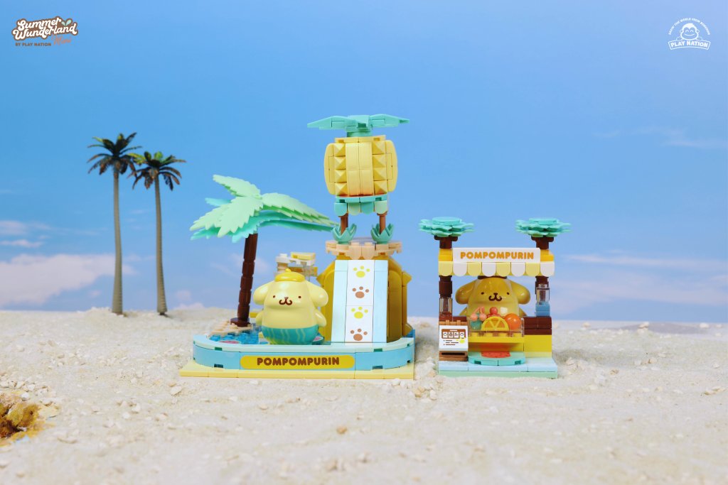 HELLO KITTY - YuMe Blocks Summer Wunderland- Pompompurin Water Slide