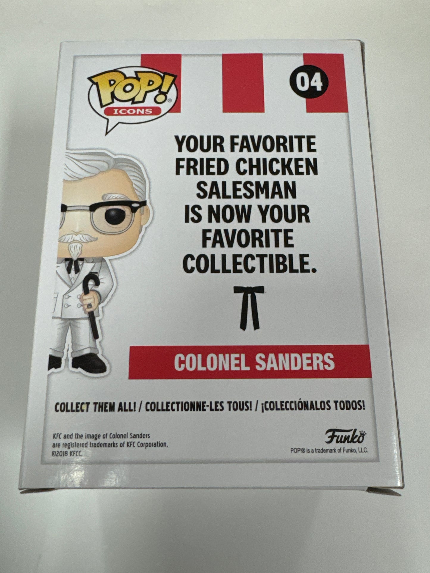 KFC -Colonel Sanders (Cane) Funko Stickered Exclusive Pop! Vinyl #04