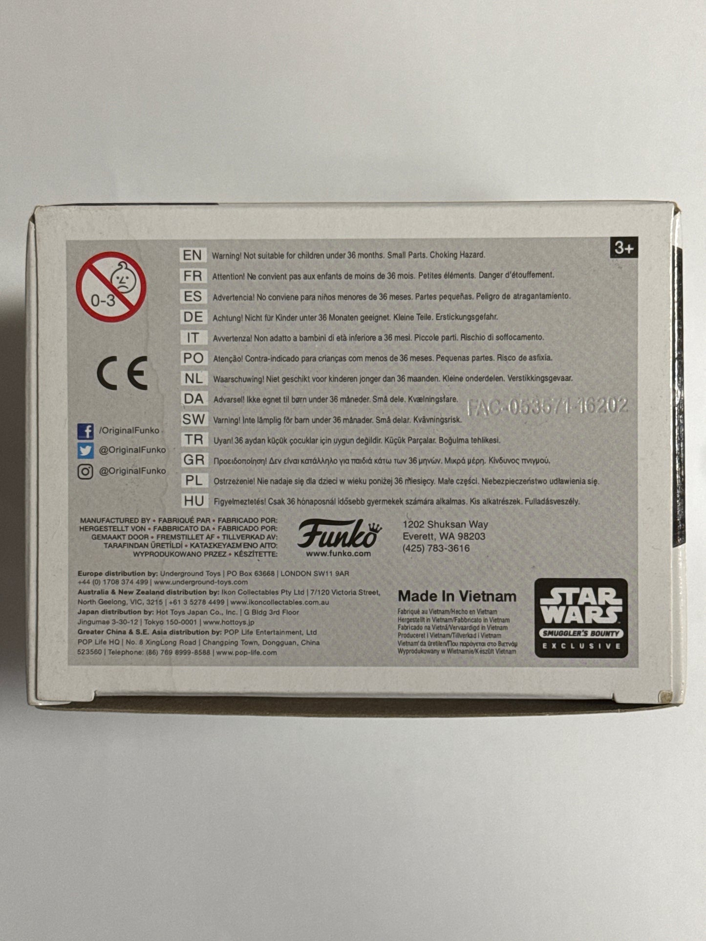 Star Wars - Darth Vader Smugglers Bounty Exclusive Pop Vinyl #158