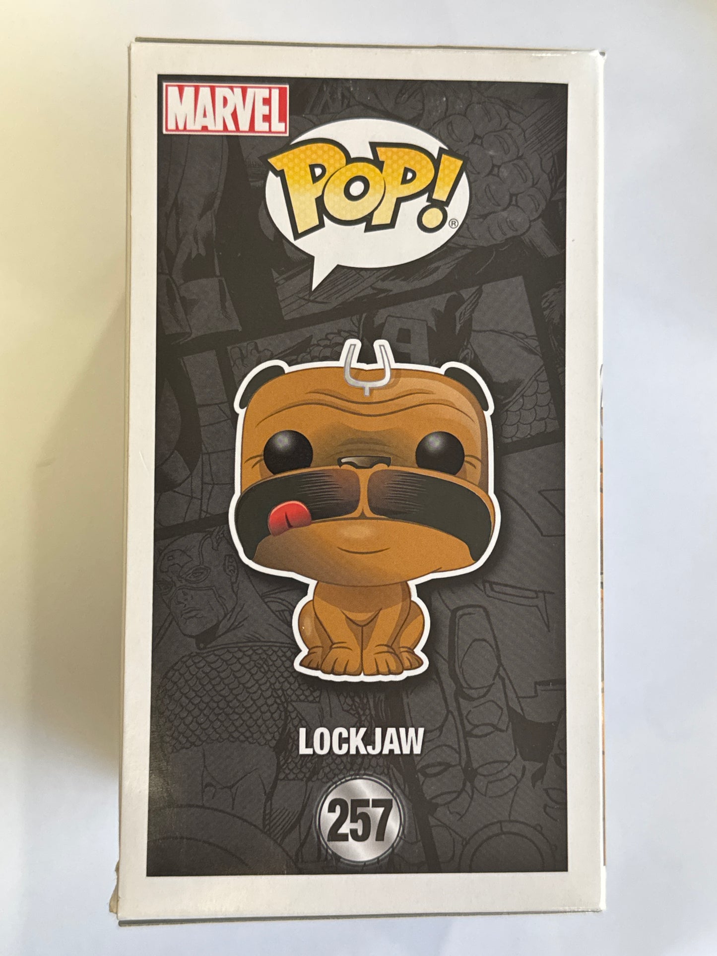 Marvel Comics - Lockjaw Flocked 2017 NYCC US Exclusive Pop! Vinyl #257