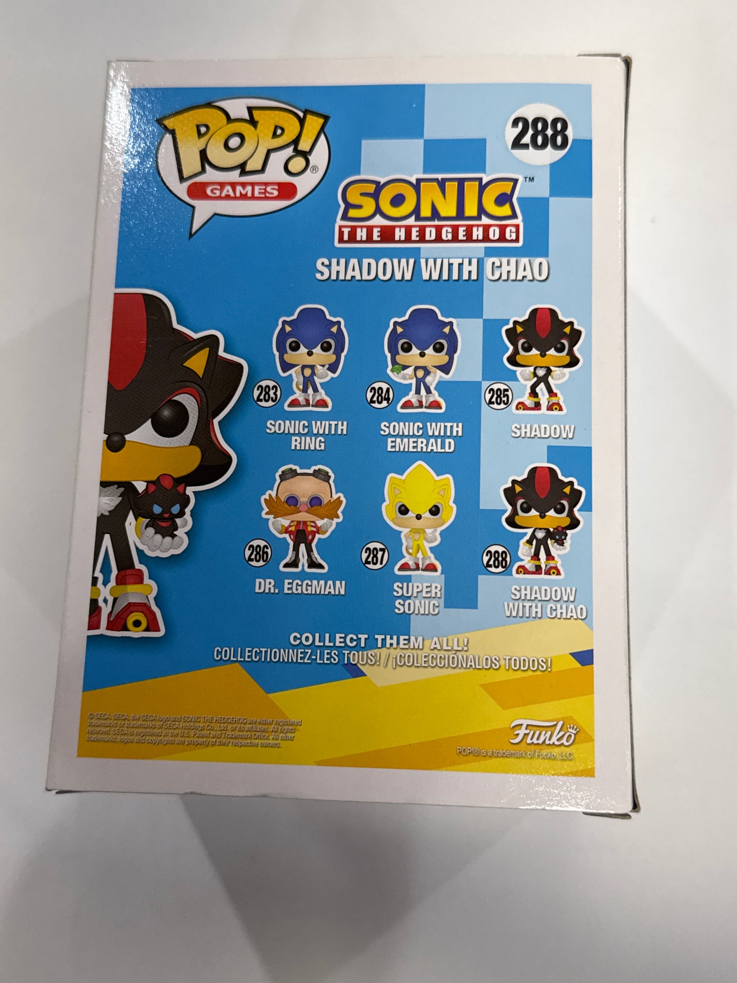 Sonic The Hedgehog - Shadow With Chao Pop! Vinyl #288