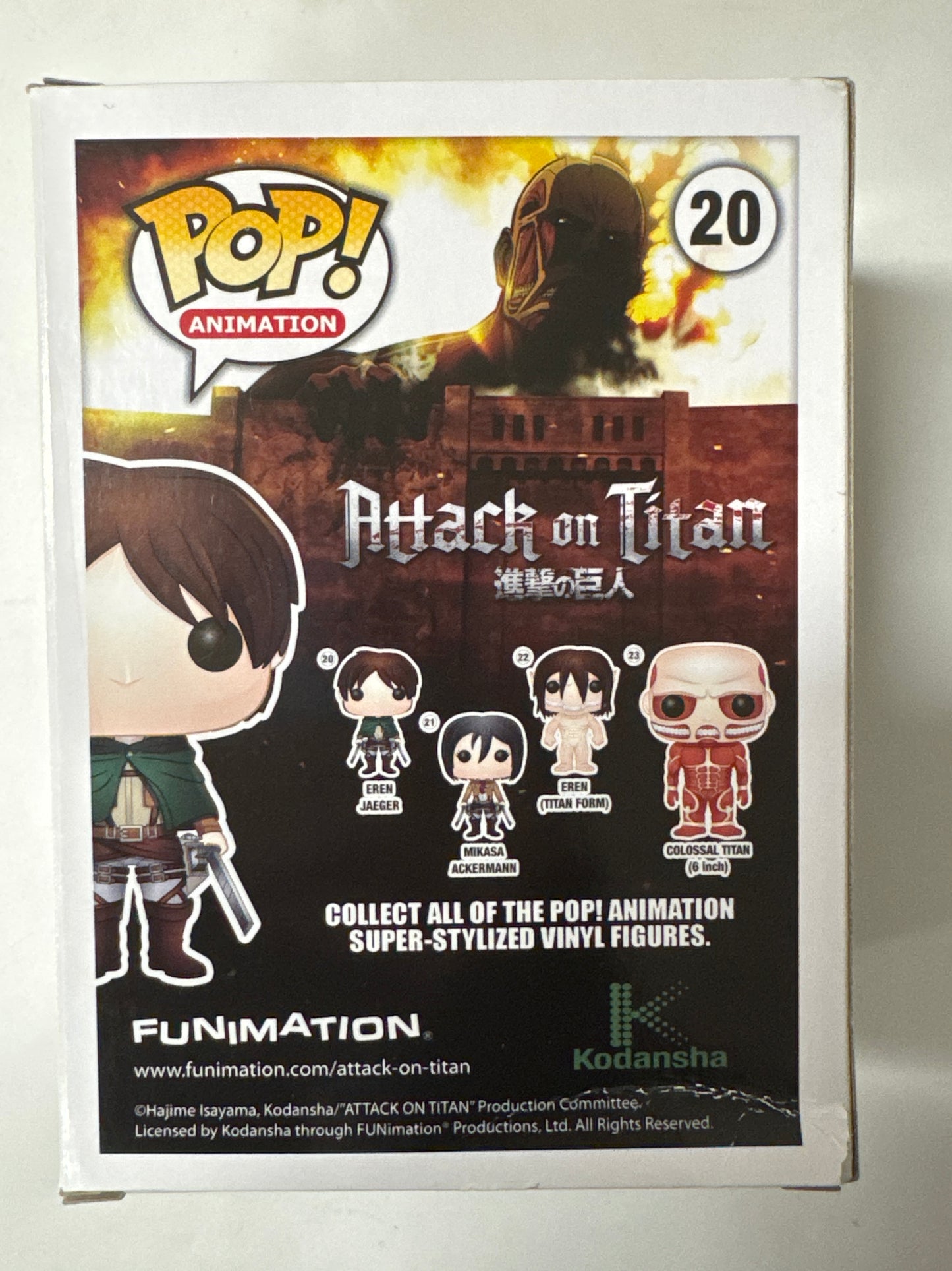 Attack on Titan - Eren Jaeger (Black and White) Pop Vinyl #20