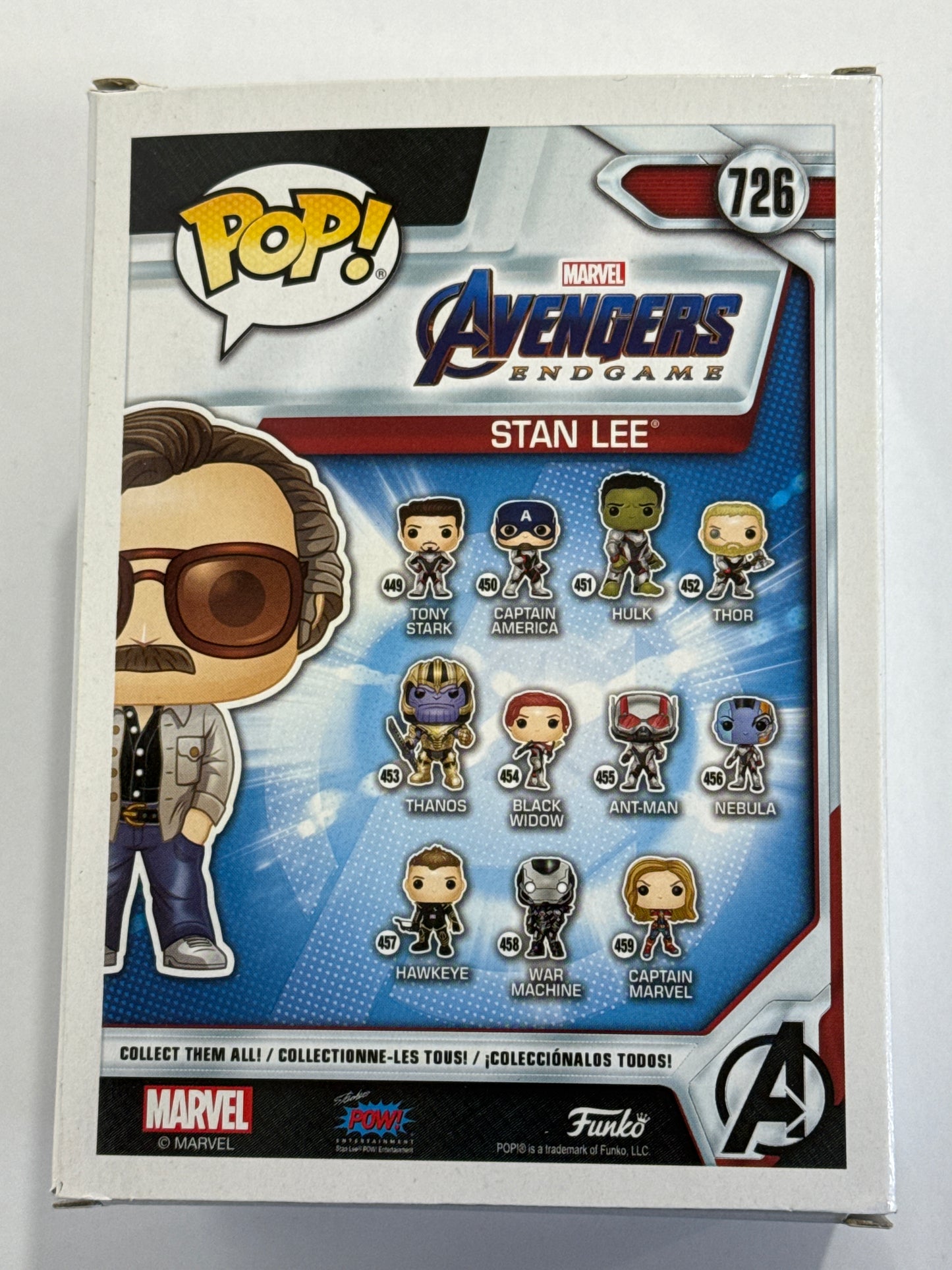 Avengers End Game - Stan Lee Pop! Vinyl #726