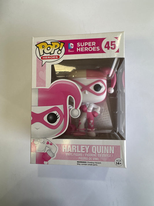 DC Super Heroes - Harley Quinn (Pink ,White) Pop! Vinyl #45