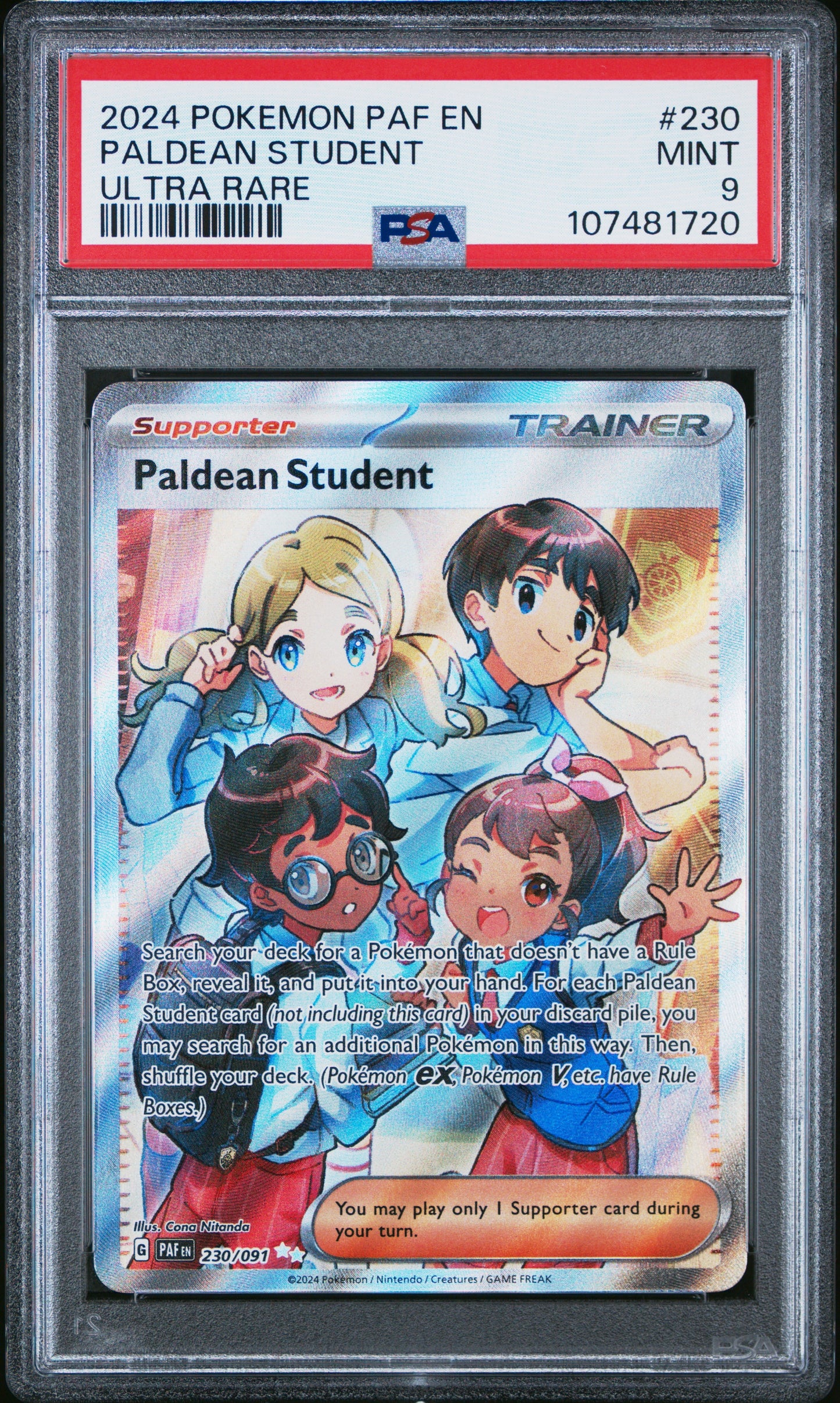 2024 Pokemon Paf En-Paldean Fates 230 Paldean Student