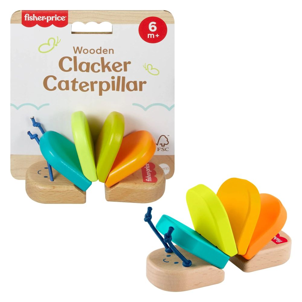 Infant Toys - Wooden Clacker Caterpillar