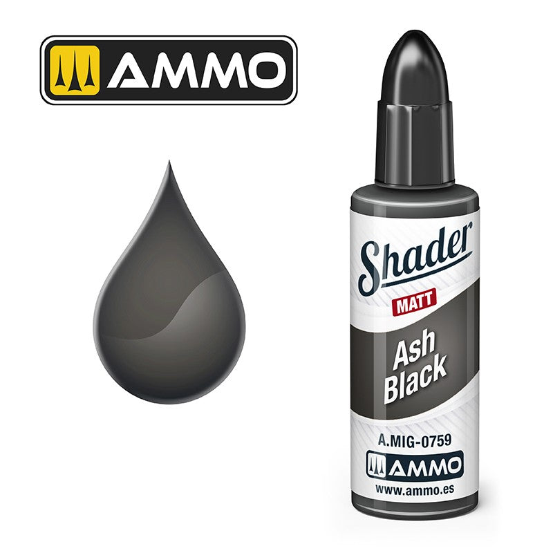 Ammo by MIG - Matt Shader - Ash Black 10ml