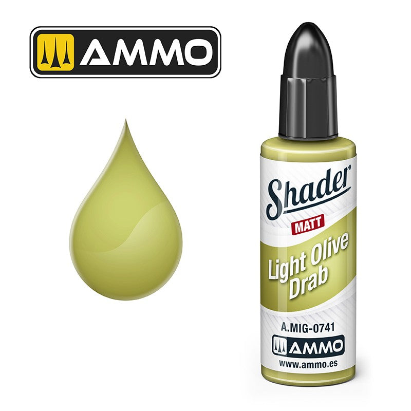Ammo by MIG - Matt Shader - Light Olive Draw 10ml