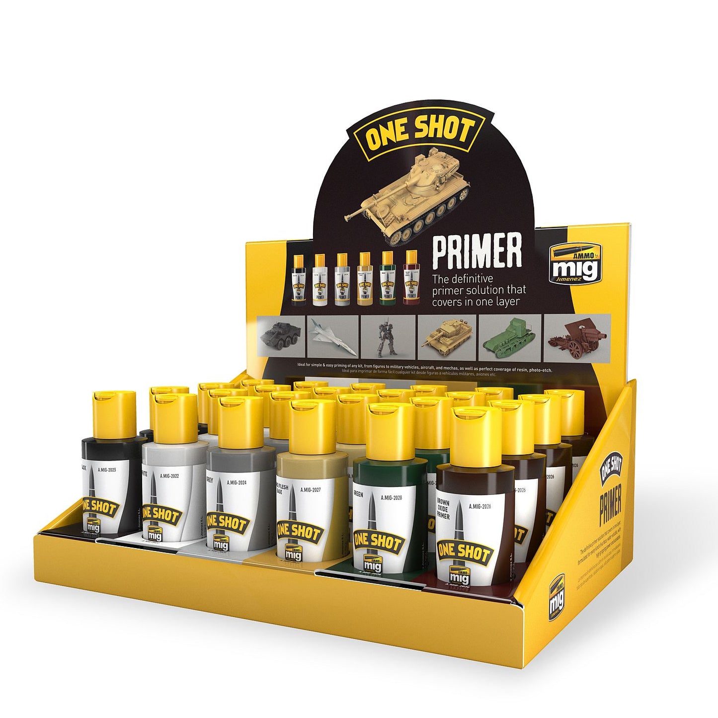 Ammo by MIG - One Shot Primer Full Range Stand Display (Stand with Stock)