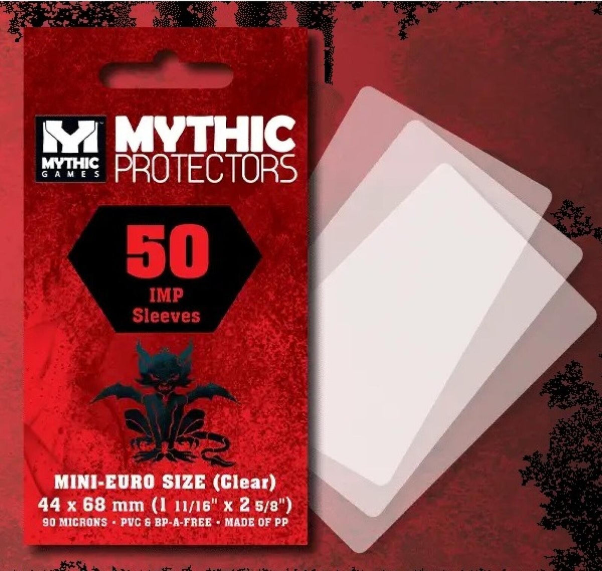 Mythic Games Imp Board Game Card Sleeves - Standard Sleeves Clear (45 MM x 68 MM) (Pack of 50)