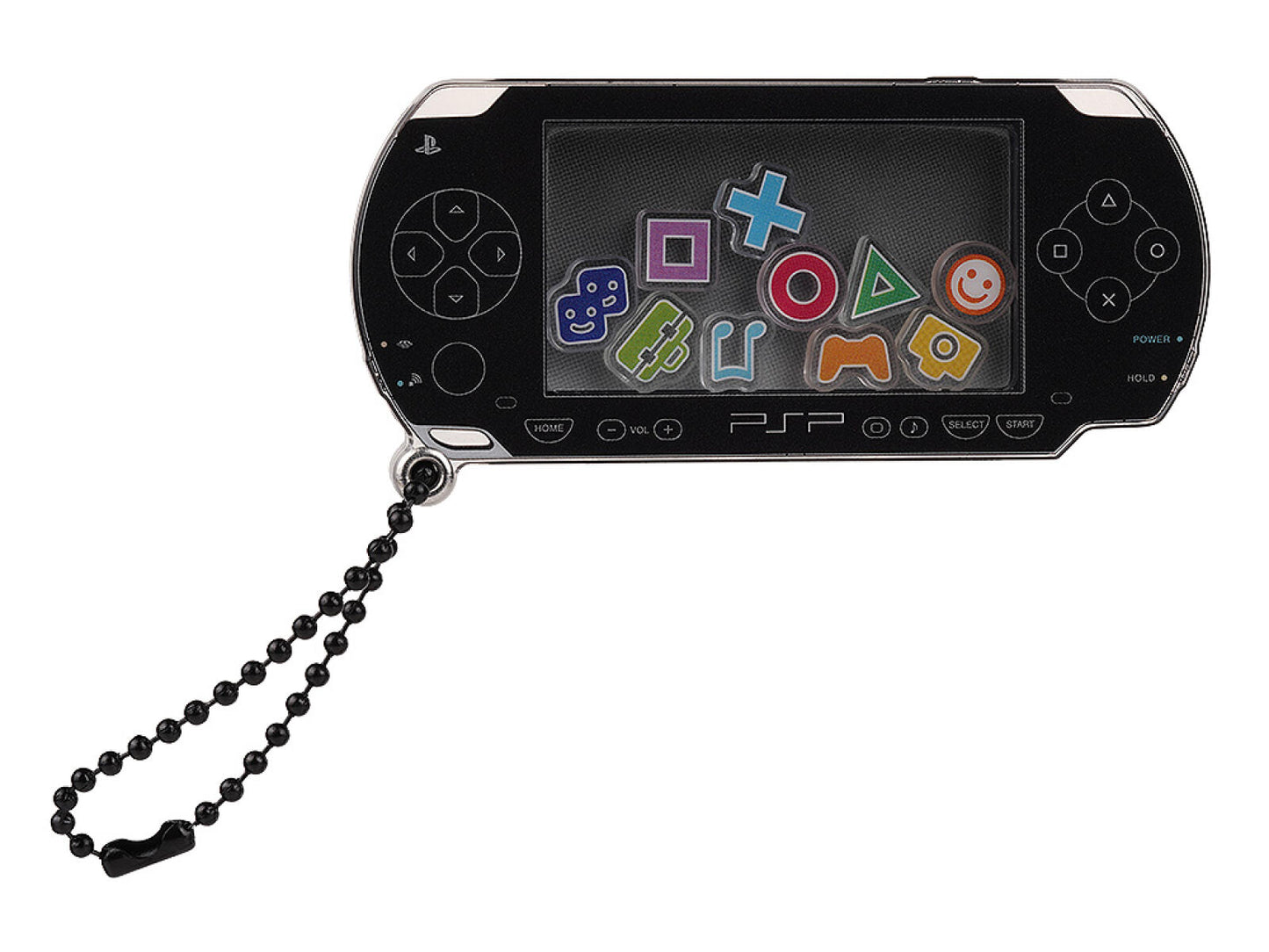 PlayStation PSP (PlayStation Portable) Rattle Acrylic Keychain - Black Version
