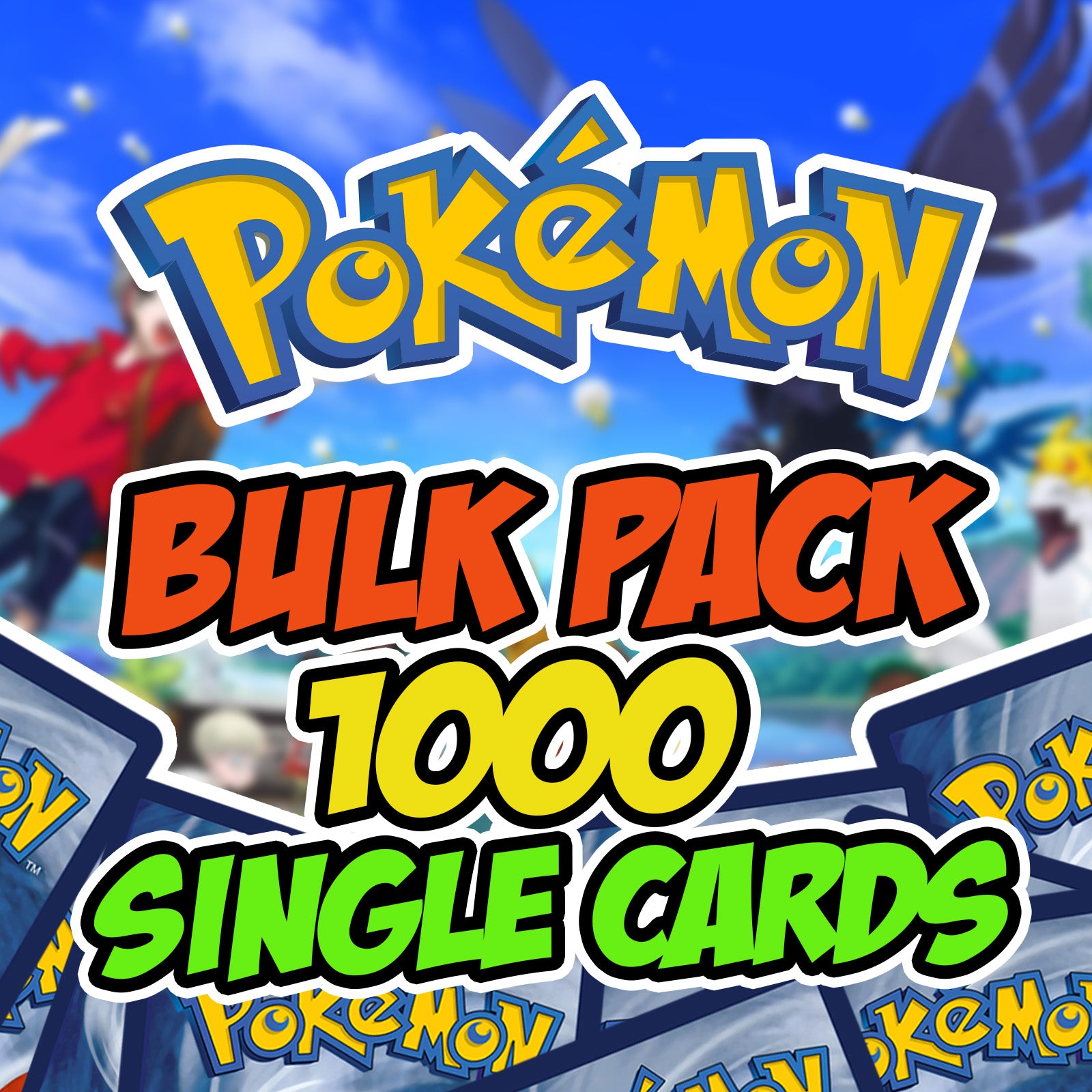 1000 Pokémon Cards Singles BULK Pack – Ozzie Collectables