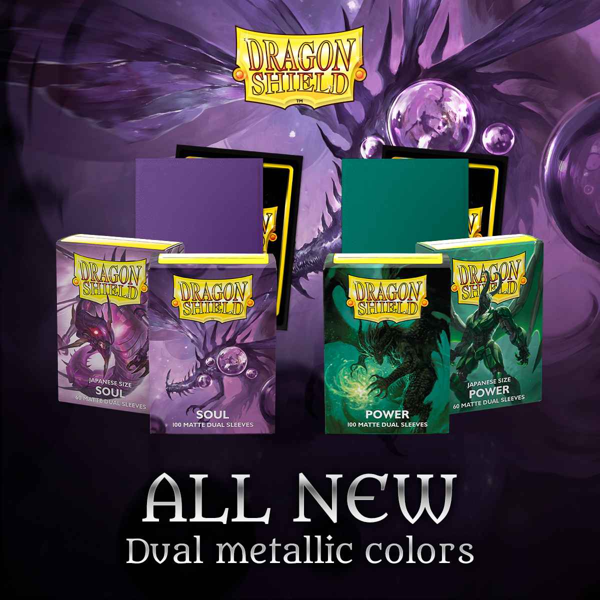 Dragon Shield: Japanese Size Sleeves Matte Dual Power Dragon Shield: Japanese Size Sleeves Matte Dual Power