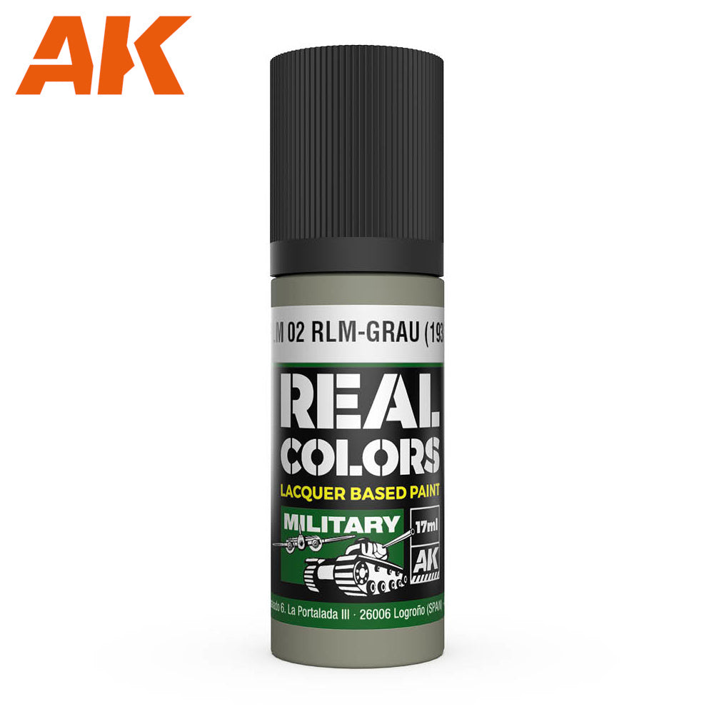 AK Interactive - Real Colours -Rlm 02 Rlm-Grau (1938) 17 ml