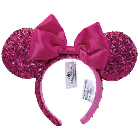 Loungefly Orchard Pink Sequin Minnie Mouse Ears Headband
