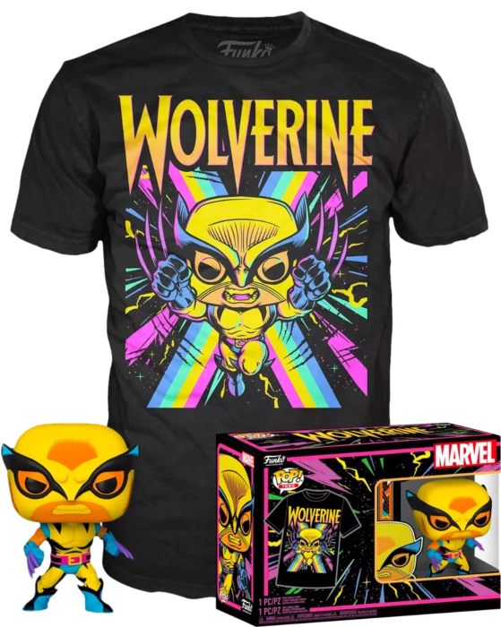 Marvel - Wolverine Blacklight Pop! Vinyl Figure & T-Shirt Box Set