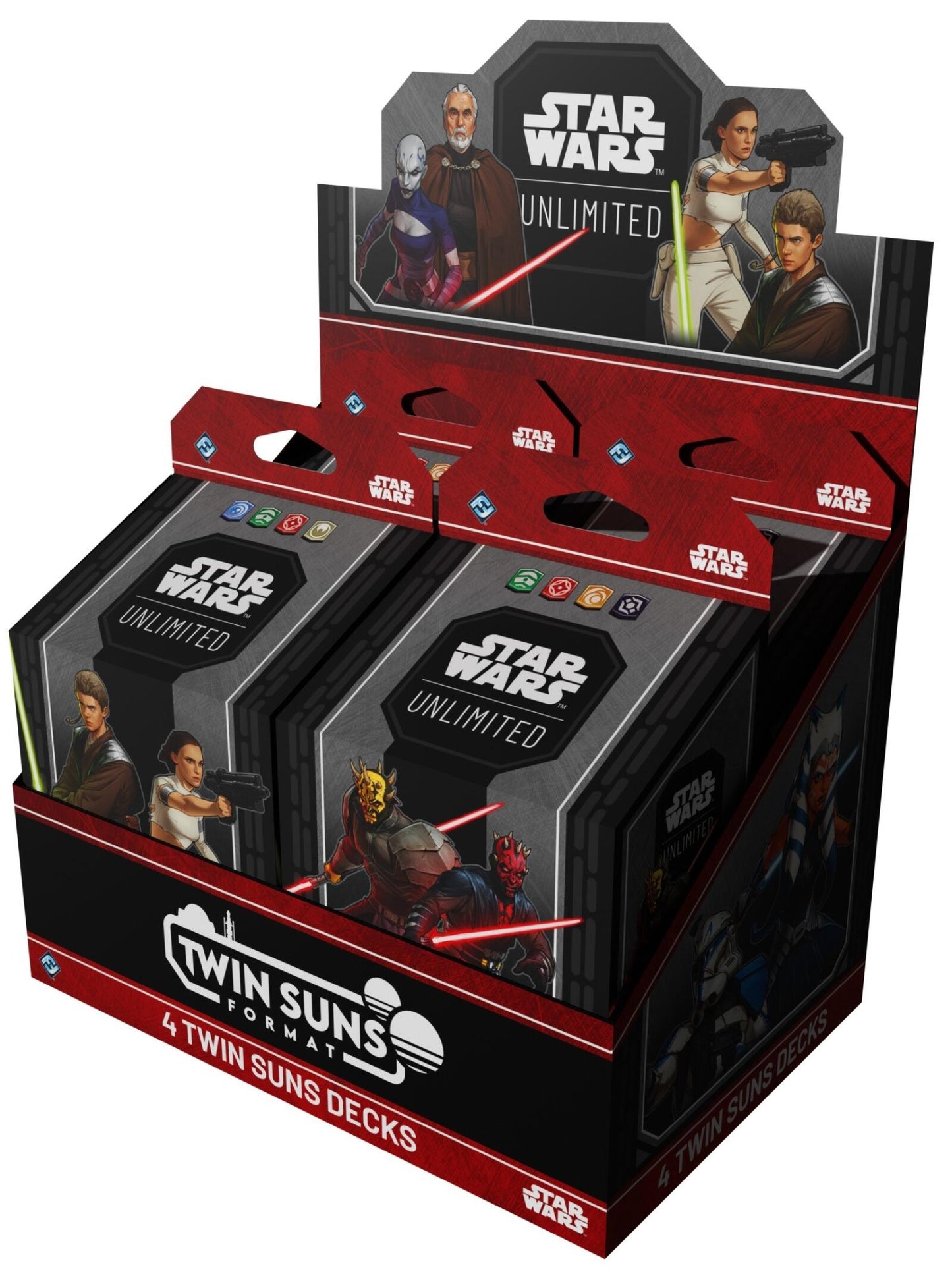 Star Wars Unlimited - Twin Suns Deck Display (4 Decks Per Display)