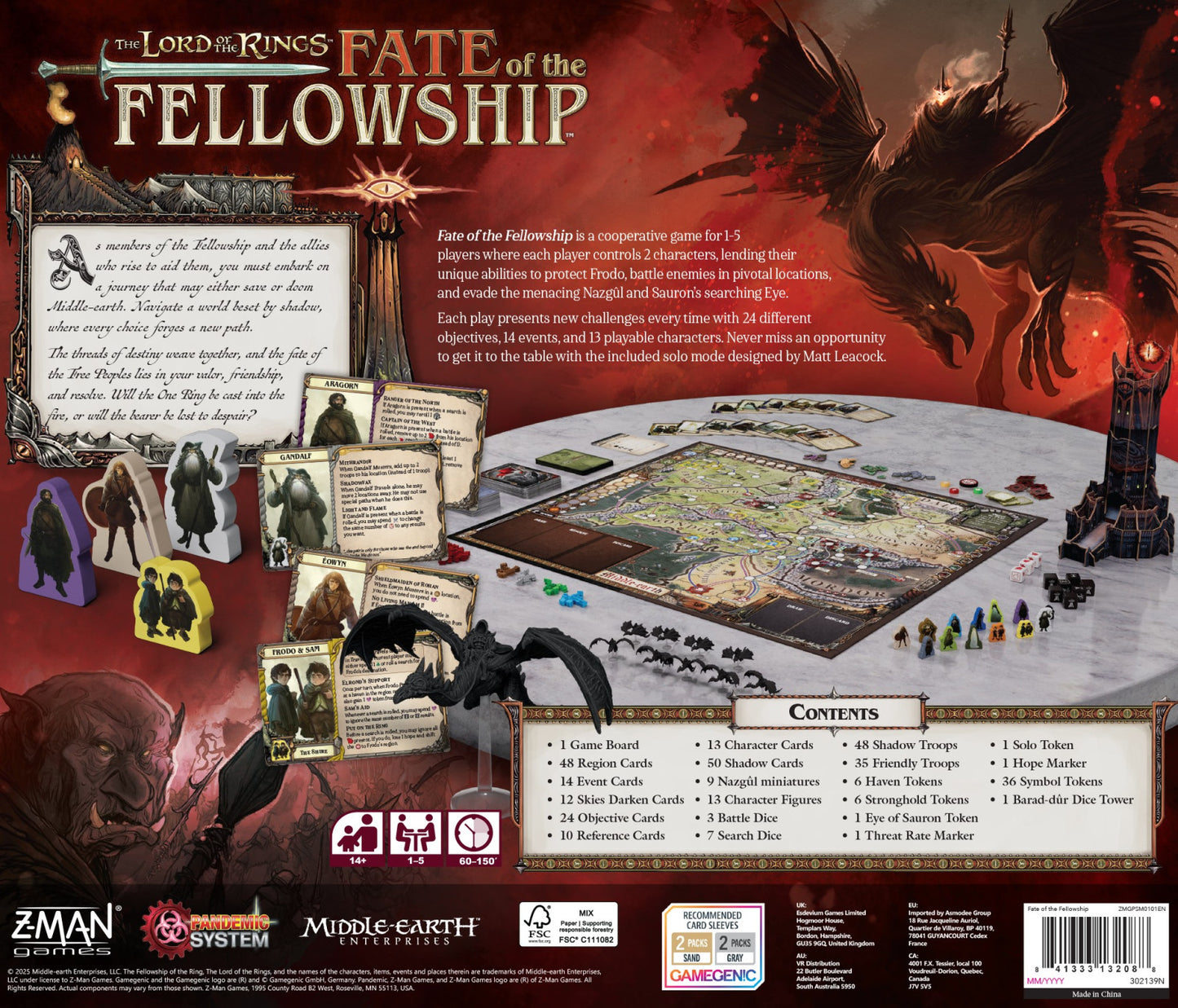 The Lord of the Rings Fate of the Fellowship - A Pandemic System Game