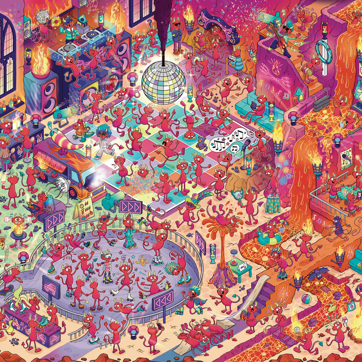 Vizzles Disco Inferno 1000pc Jigsaw Puzzle