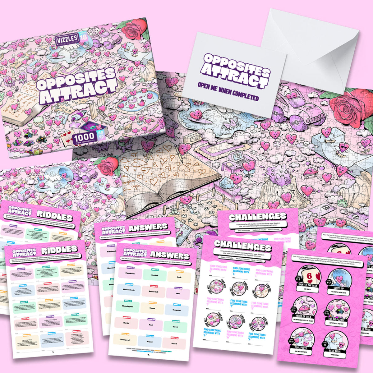 Vizzles Opposites Attract 1000pc Jigsaw Puzzle