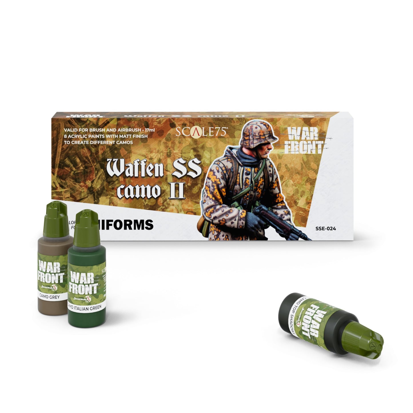 Scale 75 - Warfront - Waffen Ss Camo Ii Paint Set