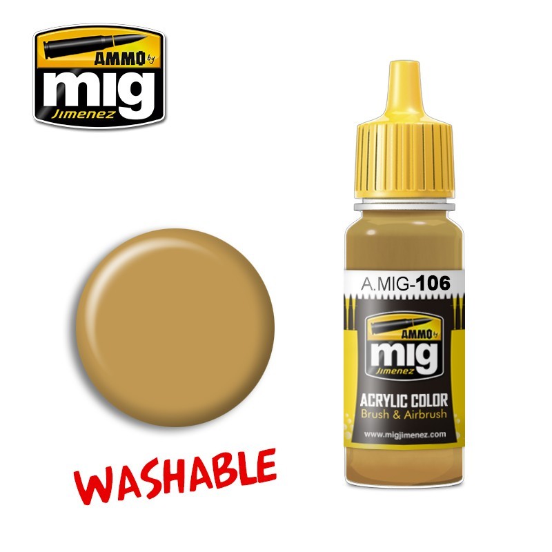 Ammo by MIG - Acrylic Color - Washable - Sand (Ral 8020) 17ml