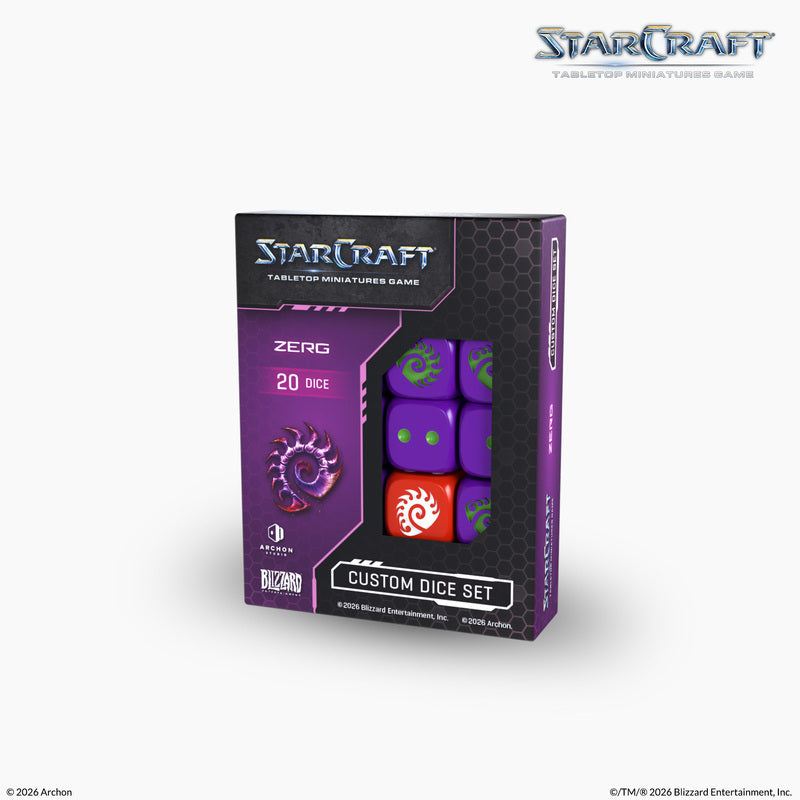 Starcraft Miniatures Games: Zerg - Custom Dice Set - Faction Dice