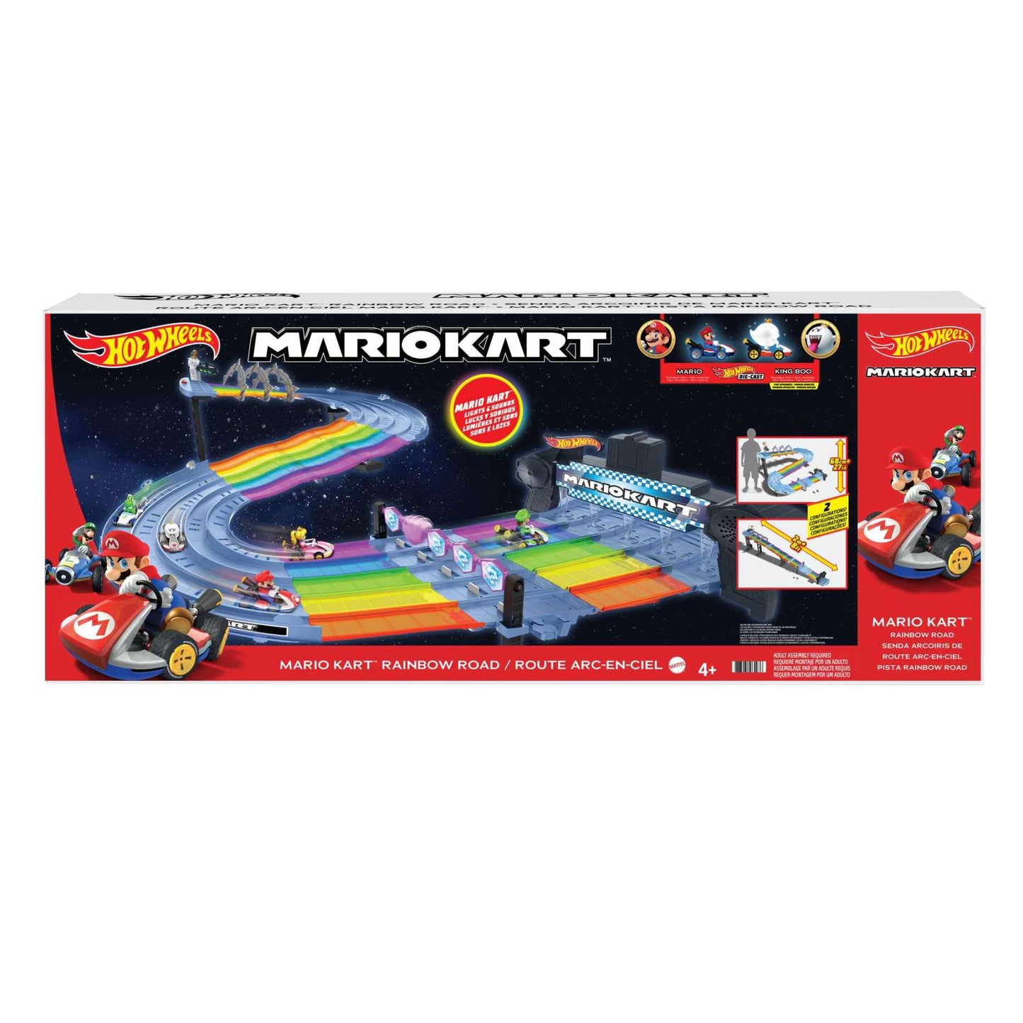 Hot Wheels - Mario Kart Rainbow Road Track Set