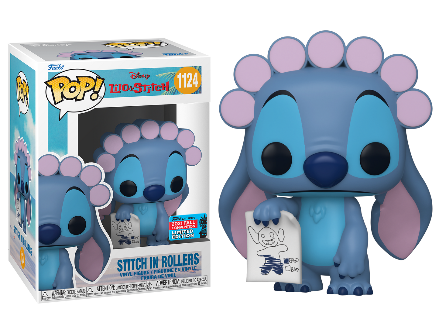 Lilo and Stitch - Stitch in Rollers NYCC 2021 Fall Convention Exclusive Pop! Vinyl #1124