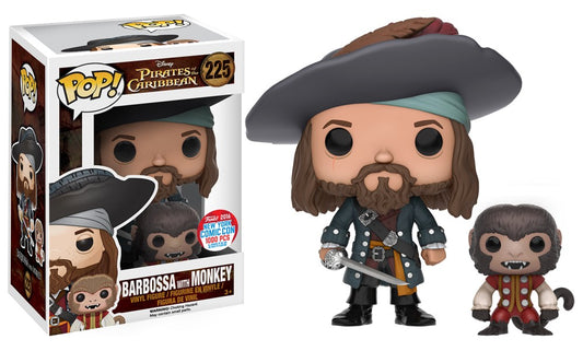 Pirates Of The Caribbean - Captain Barbossa (w/ Monkey) 2016 NYCC Pop! Vinyl #225