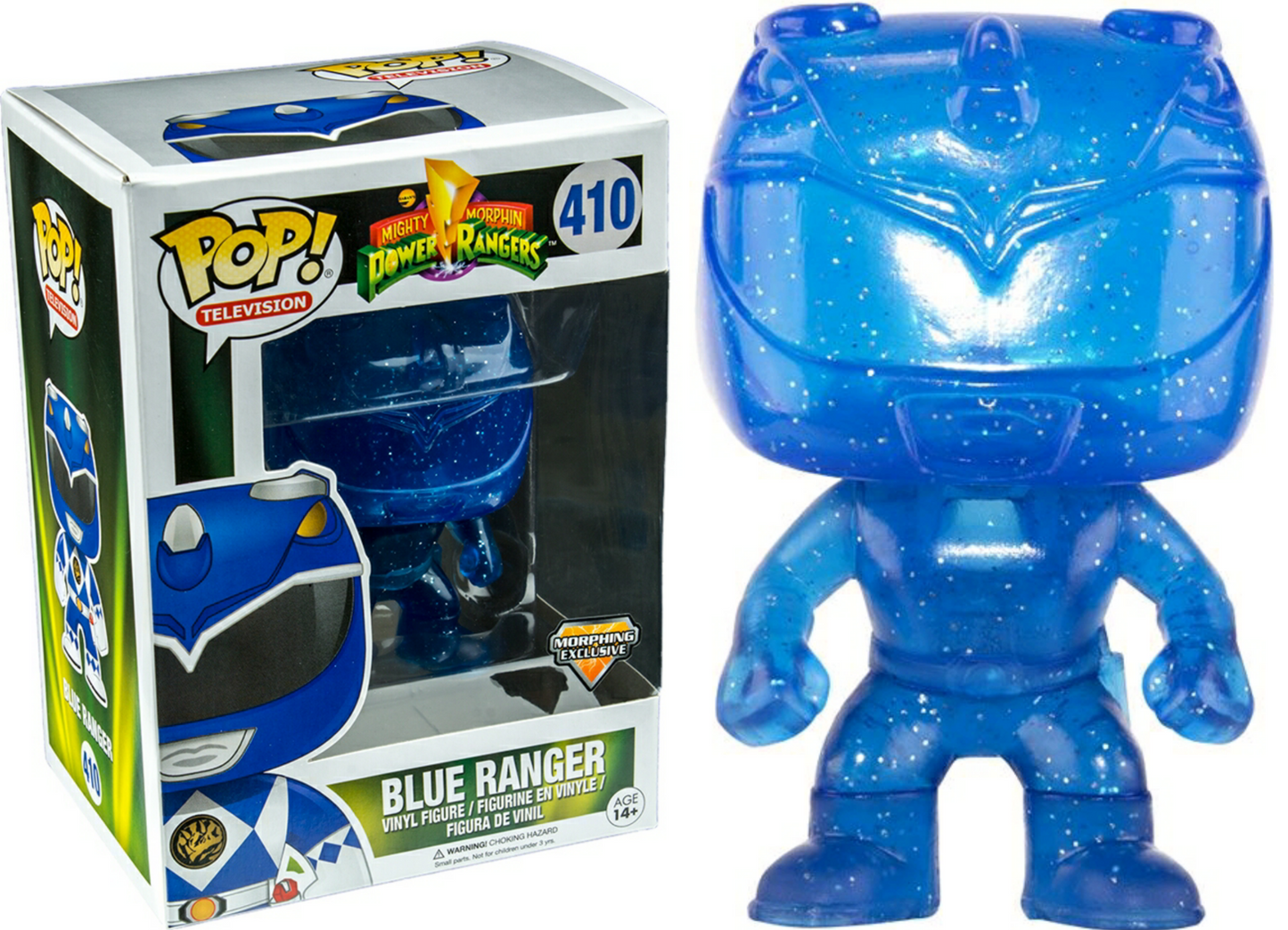 Power Rangers - Blue Ranger Morphing US Exclusive Pop! Vinyl - Ozzie Collectables