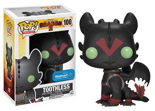 Toothless (Racing Stripes) - How To Train Your Dragon 2 Movies Walmart Stickered Pop! Vinyl #100 - Ozzie Collectables