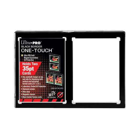 ULTRA PRO ONE TOUCH - 2-card Black Border Magnetic Closure