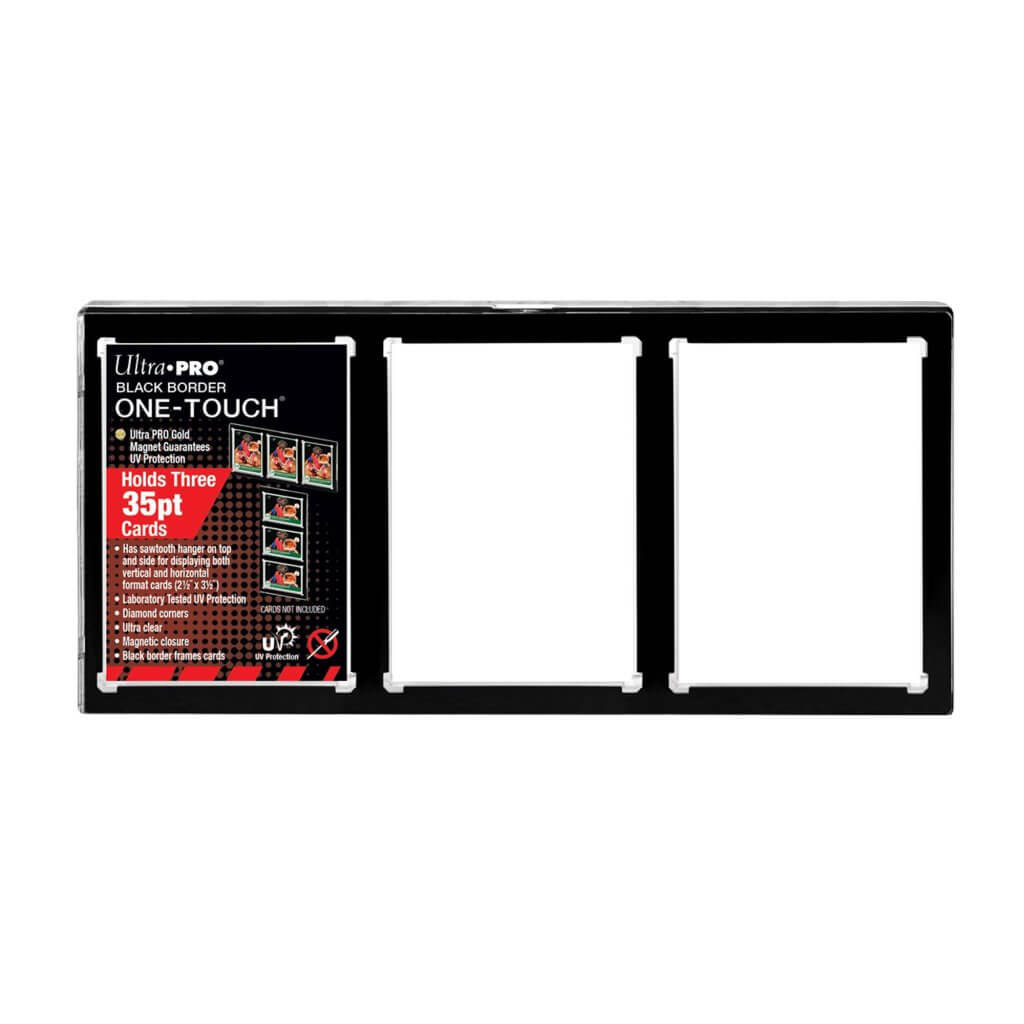 ULTRA PRO ONE TOUCH - 3-card Black Border Magnetic Closure
