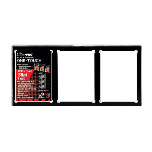 ULTRA PRO ONE TOUCH - 3-card Black Border Magnetic Closure