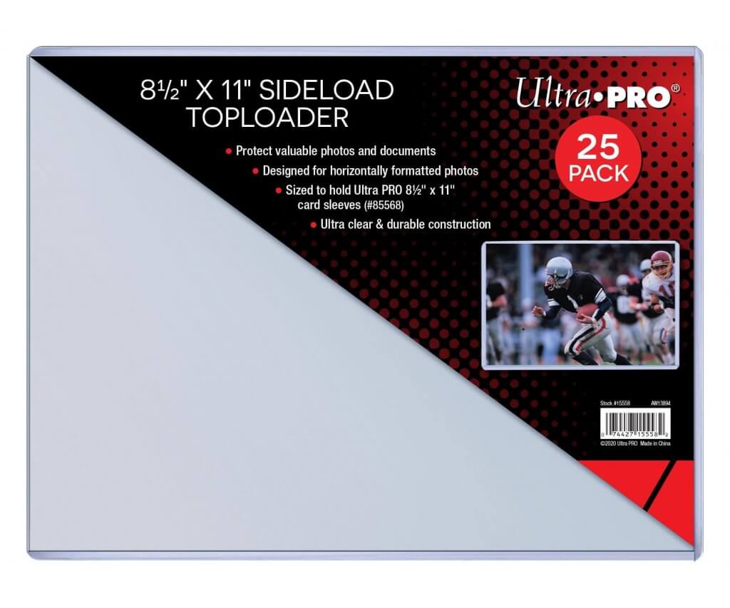 ULTRA PRO TOPLOADER- 8 1/2 x 11inch Sideload