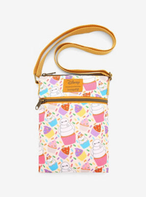 Loungefly Disney Big Hero 6 Baymax Cupcakes Passport Crossbody Bag