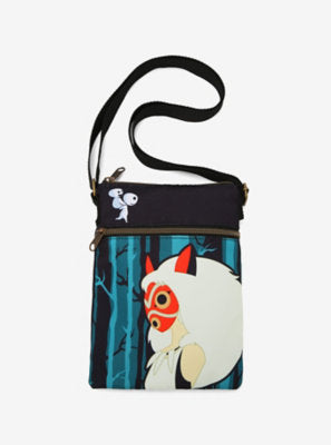 Loungefly Studio Ghibli Princess Mononoke Tree Spirits Passport Crossbody Bag
