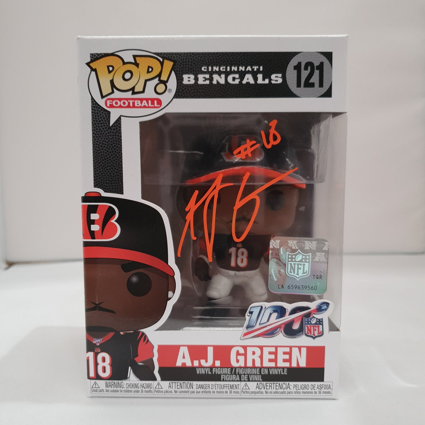 NFL - A.J Green #121 Signed Pop! Vinyl