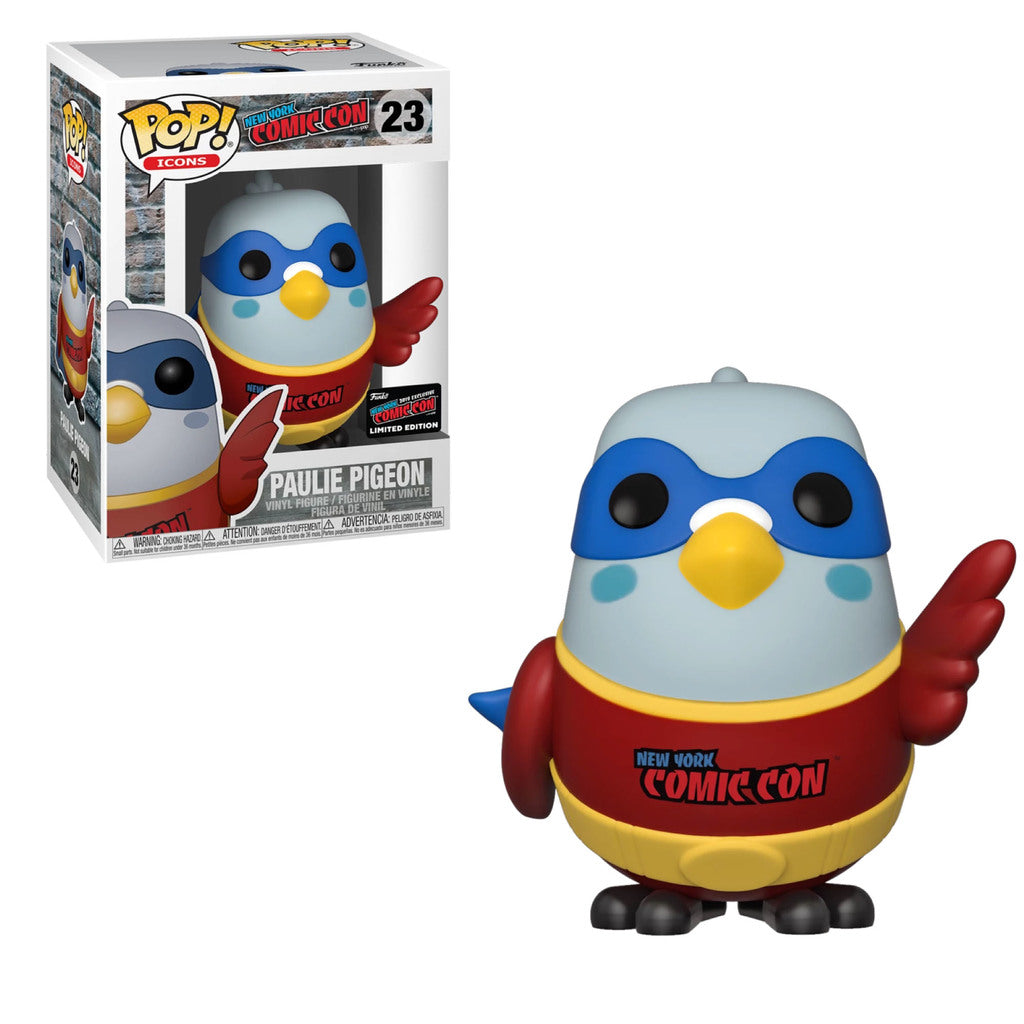NYCC Icons  - Paulie Pigeon (Red) 2019 NYCC Funko Stickered Exclusive Pop! Vinyl - Ozzie Collectables