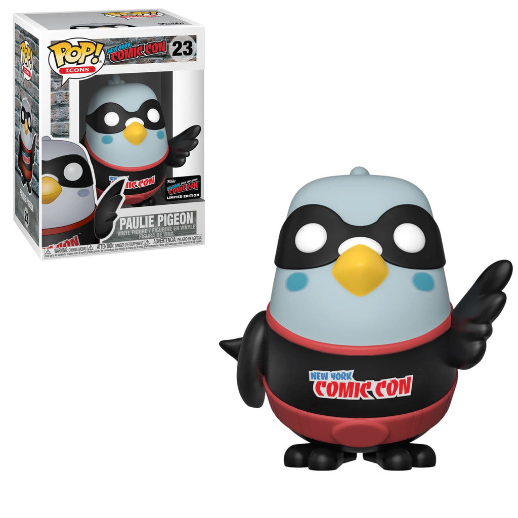 NYCC Icons  - Paulie Pigeon (Black) 2019 NYCC Funko Stickered Exclusive Pop! Vinyl - Ozzie Collectables