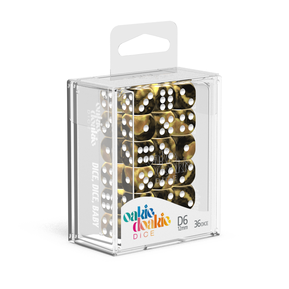 Oakie Doakie Dice D6 12 mm Gemi - Hornet (36) - Ozzie Collectables