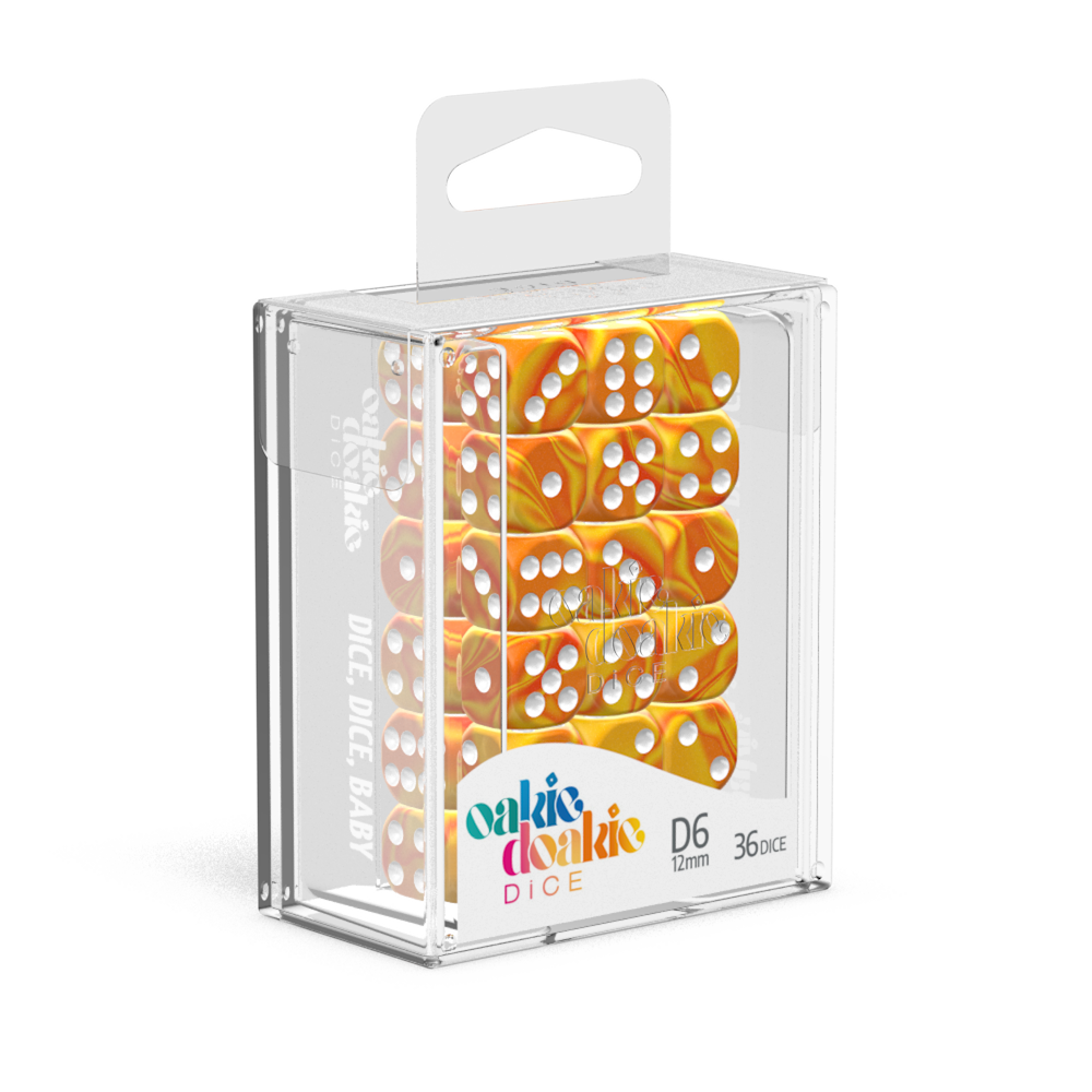 Oakie Doakie Dice D6 12 mm Gemi - Sunstone (36) - Ozzie Collectables