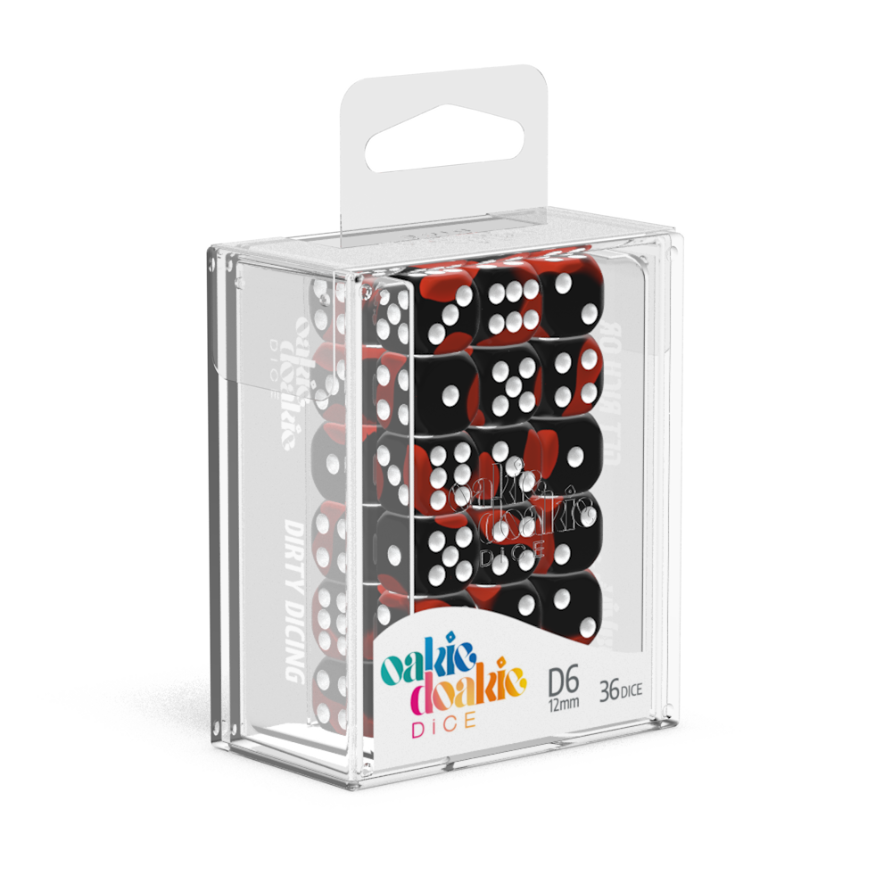 Oakie Doakie Dice D6 12 mm Glow in the Dark - Lava (36) - Ozzie Collectables