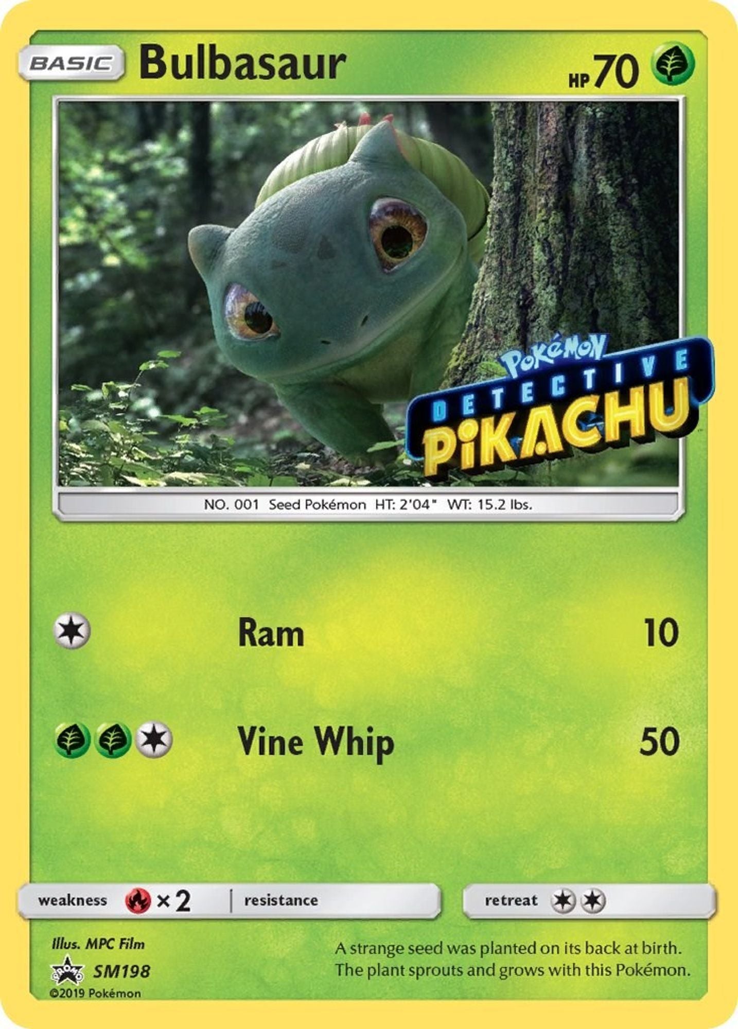 Bulbasaur - SM198 (Detective Pikachu Stamped)